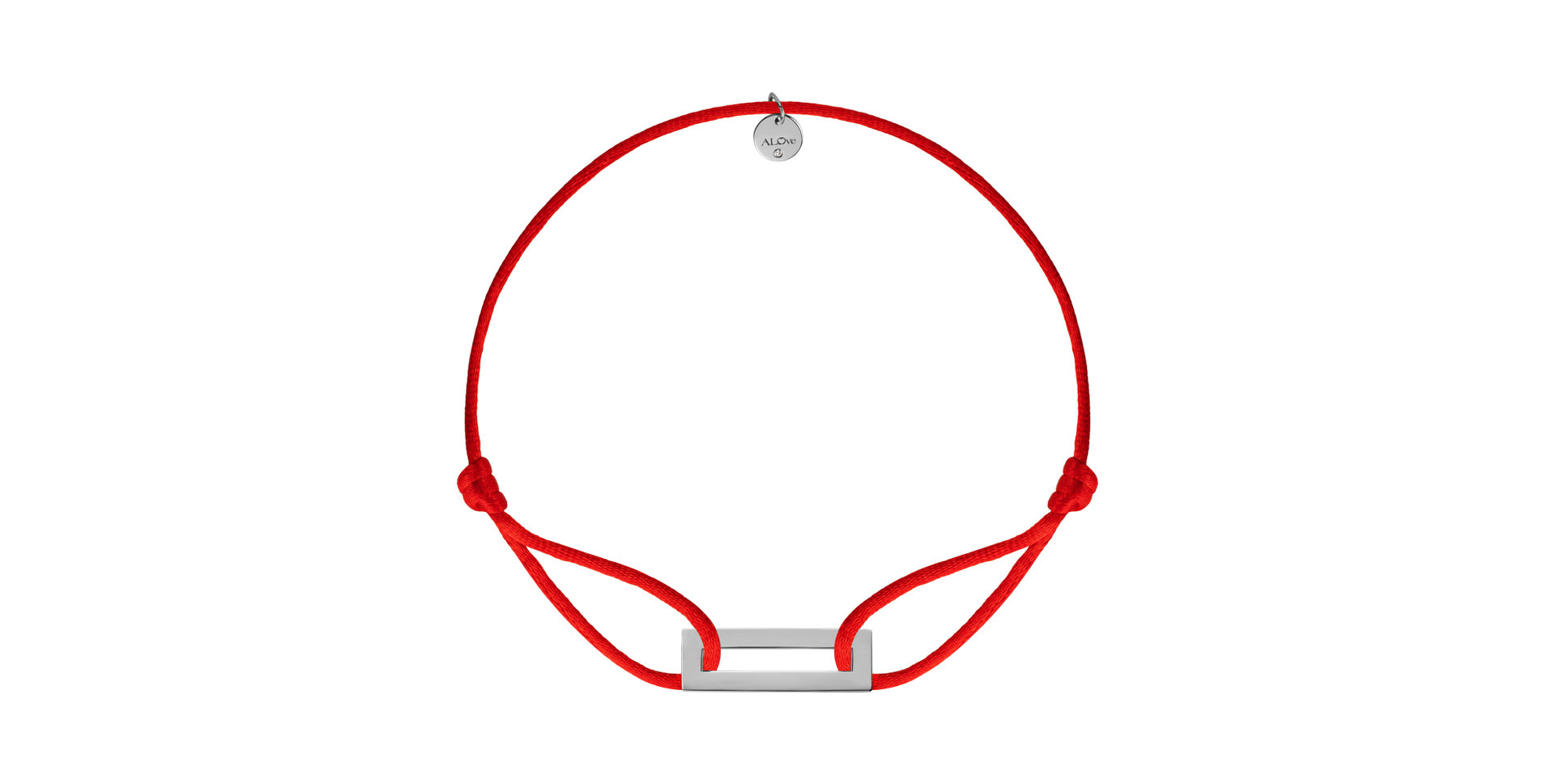 Náramek s diamantem a šňůrkou Rectangle