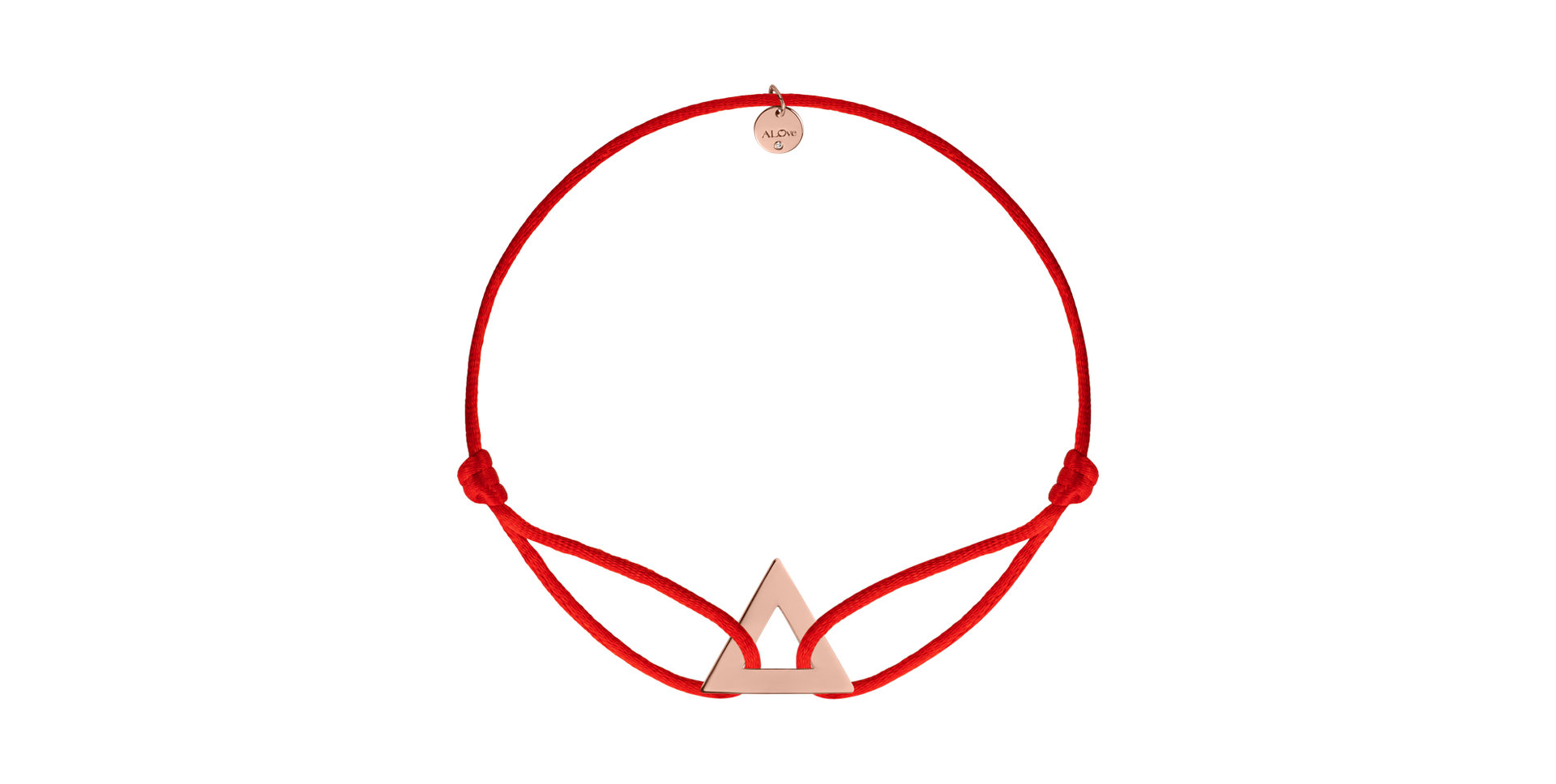 Náramek s diamantem a šňůrkou Triangle