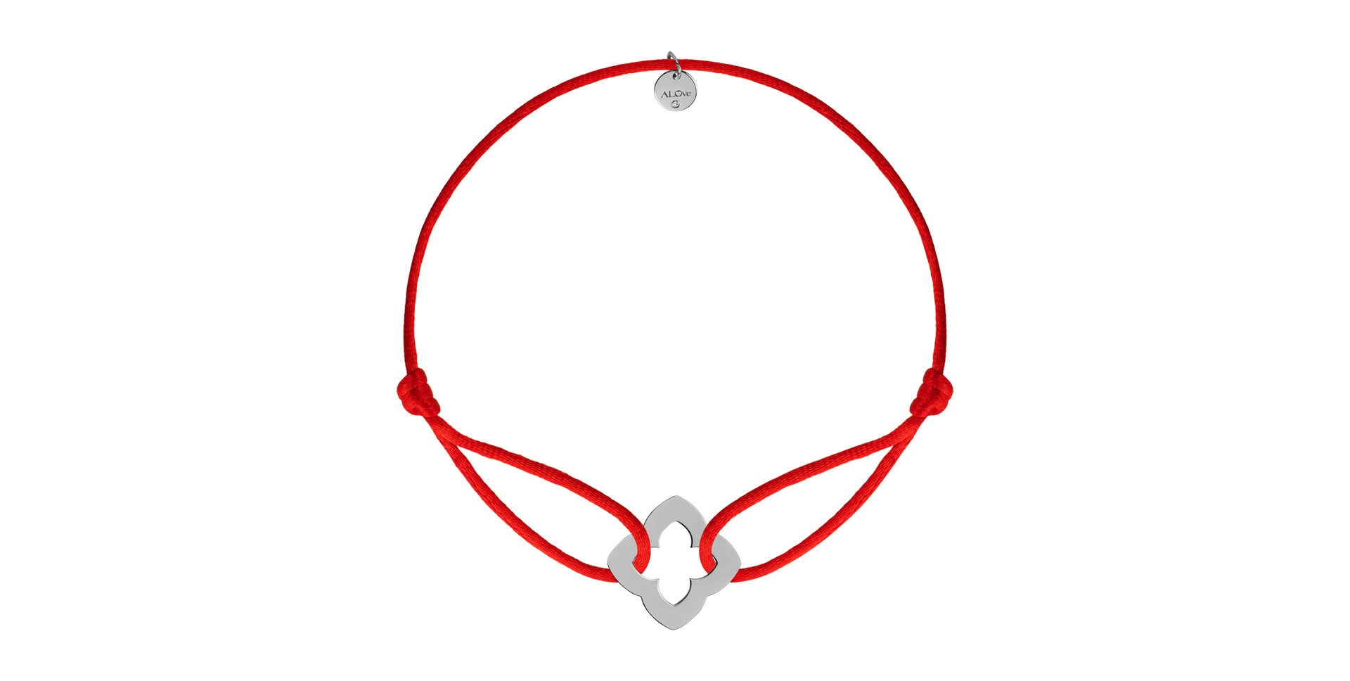 Náramek s diamantem a šňůrkou Leaf