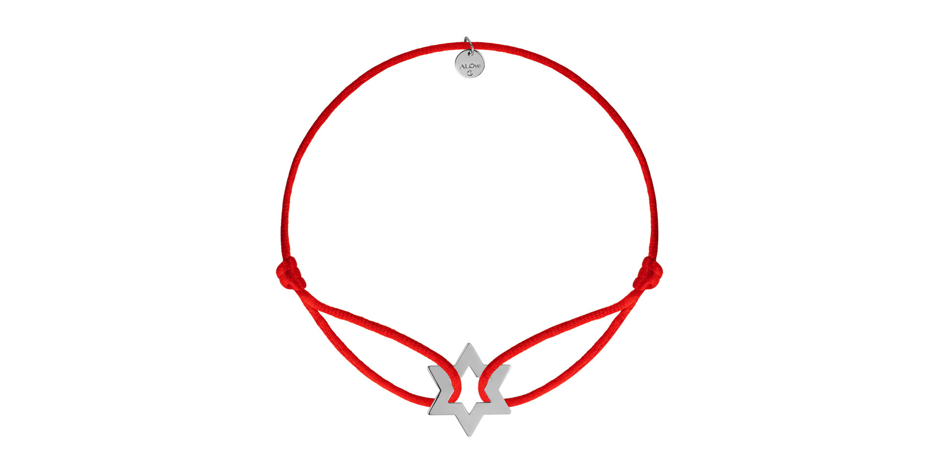 Náramek s diamantem a šňůrkou Star