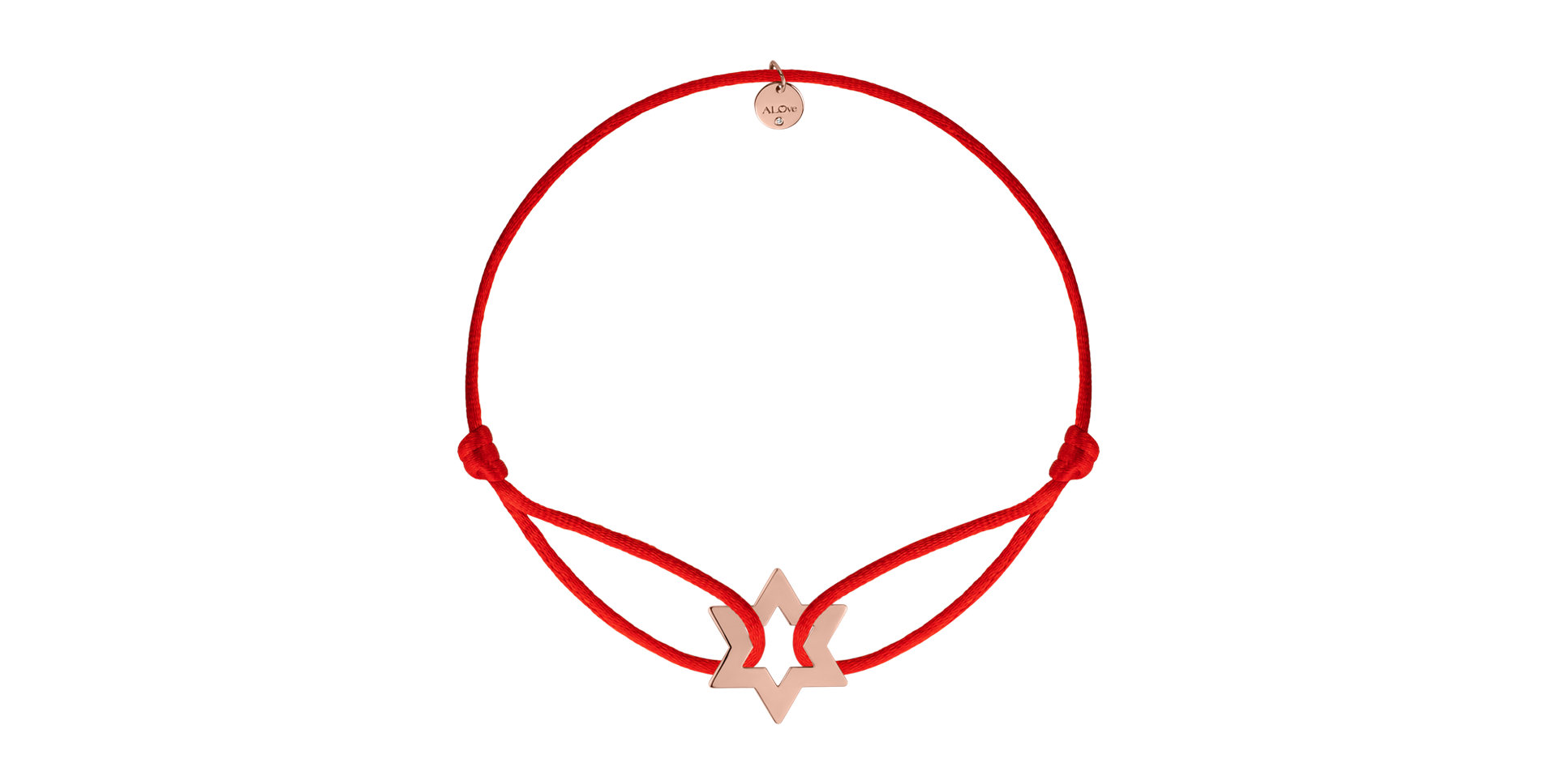 Náramek s diamantem a šňůrkou Star