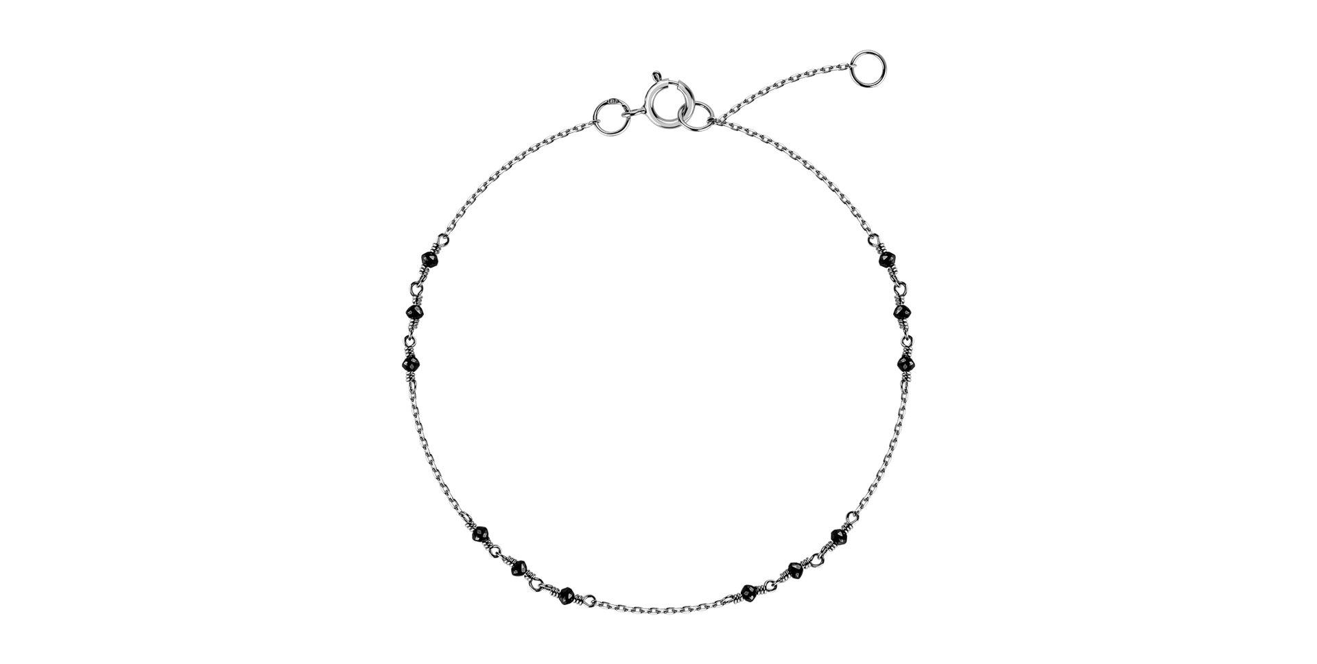 Náramek s černými diamanty Deep Melody