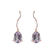 Náušnice s ametystem diamanty Dimitris5