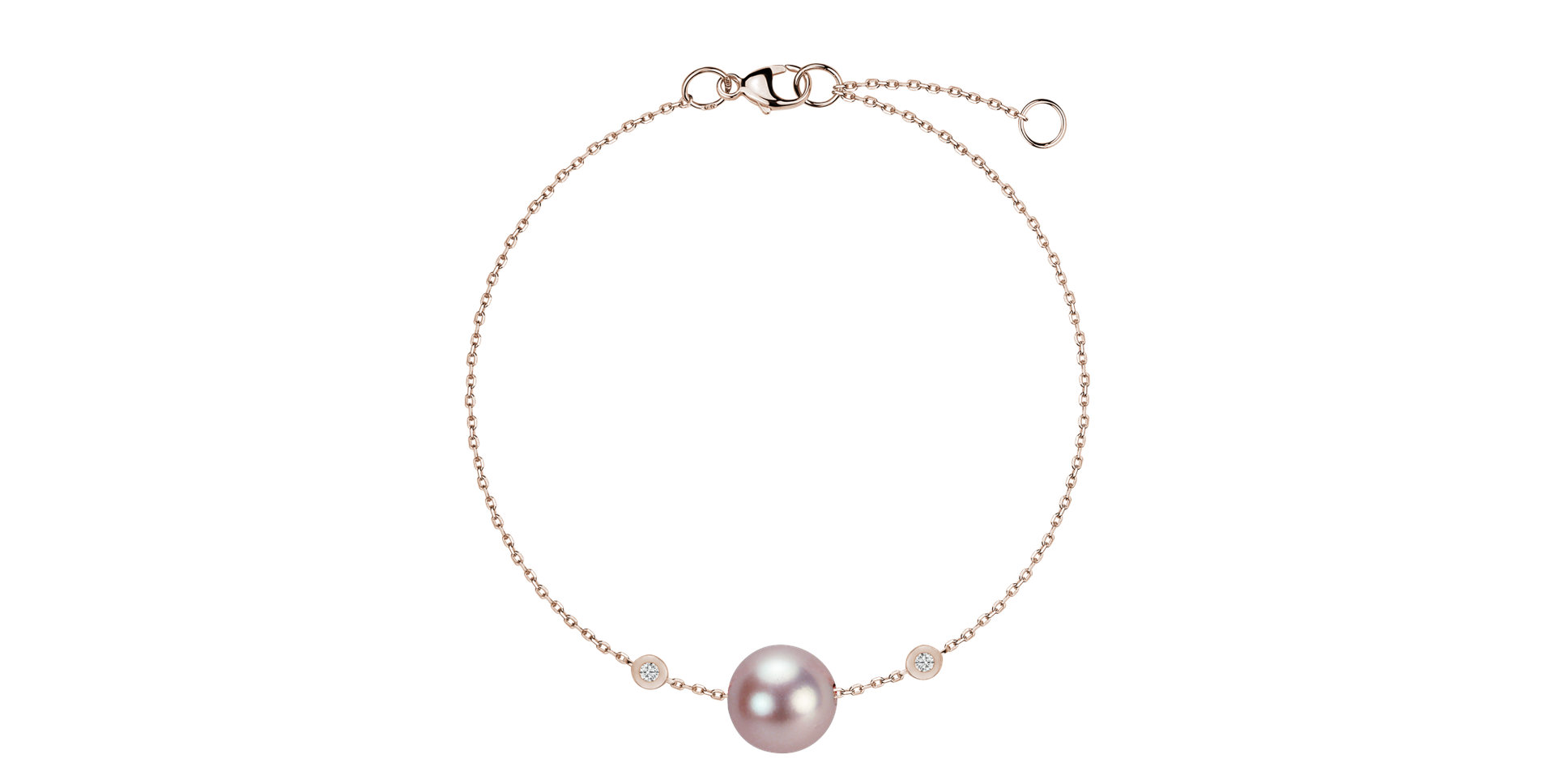 Náramek s diamanty a perlou Prisca
