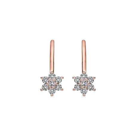 Náušnice s diamanty Magic Snowflakes