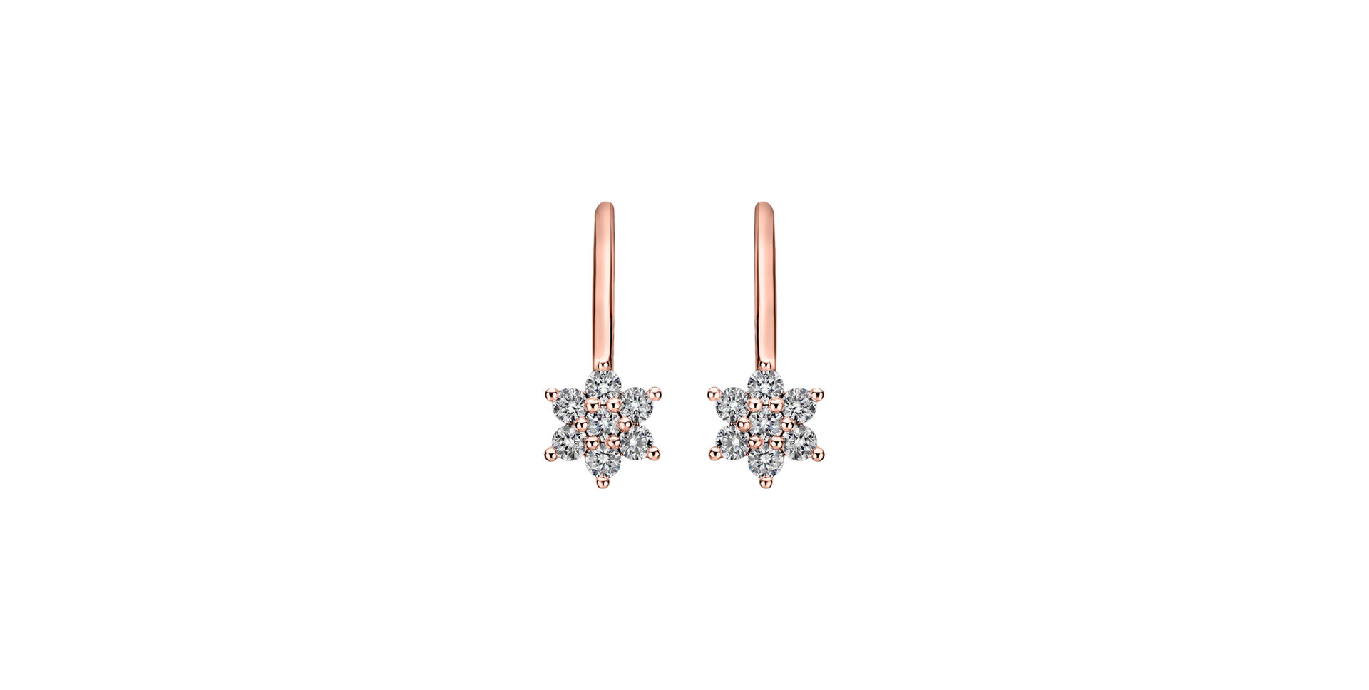 Náušnice s diamanty Magic Snowflakes