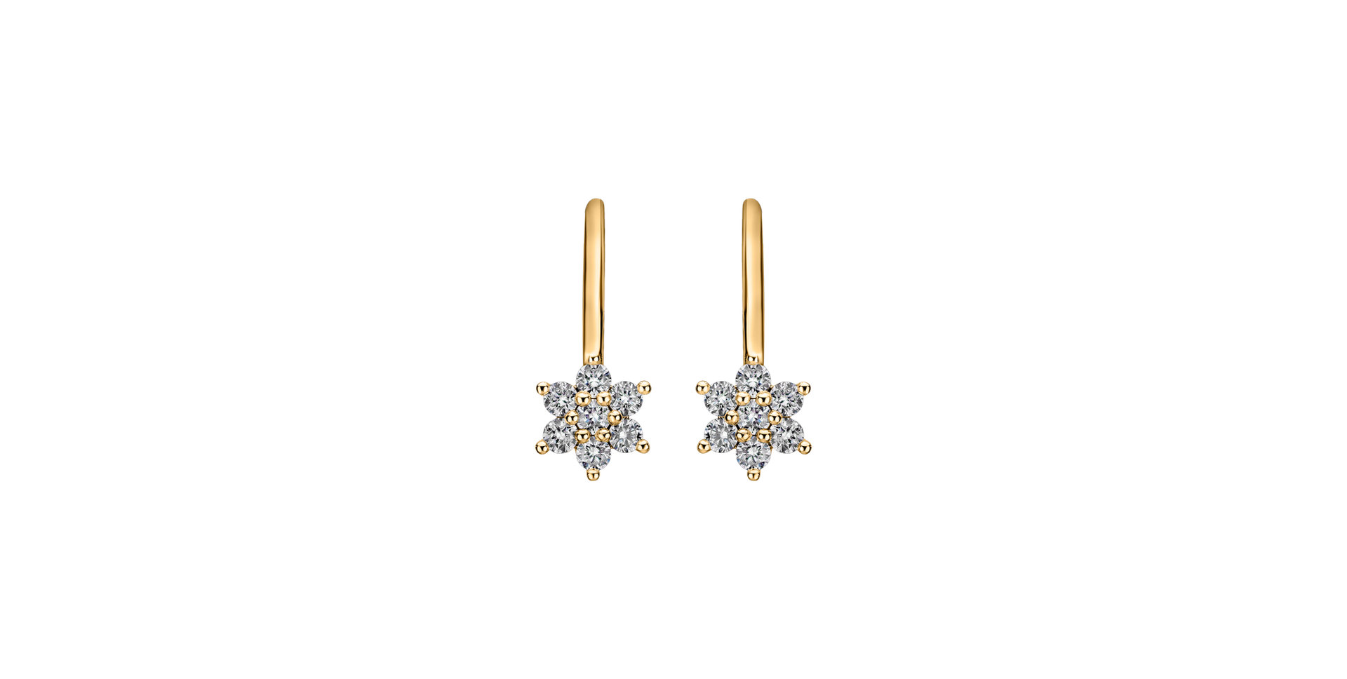 Náušnice s diamanty Magic Snowflakes