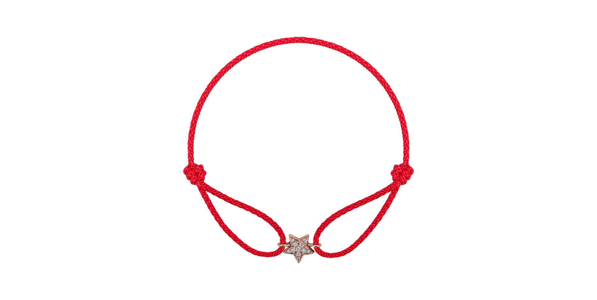 Diamantový náramek se šňůrkou Adorable Star