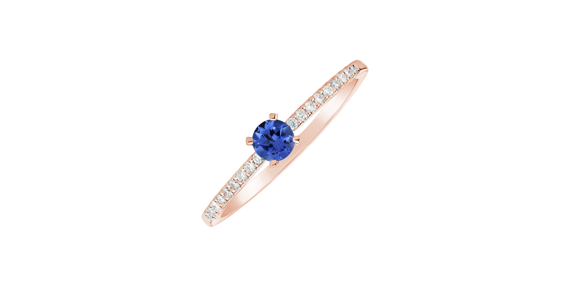 Prsten s tanzanitem a diamanty Gem Simplicity