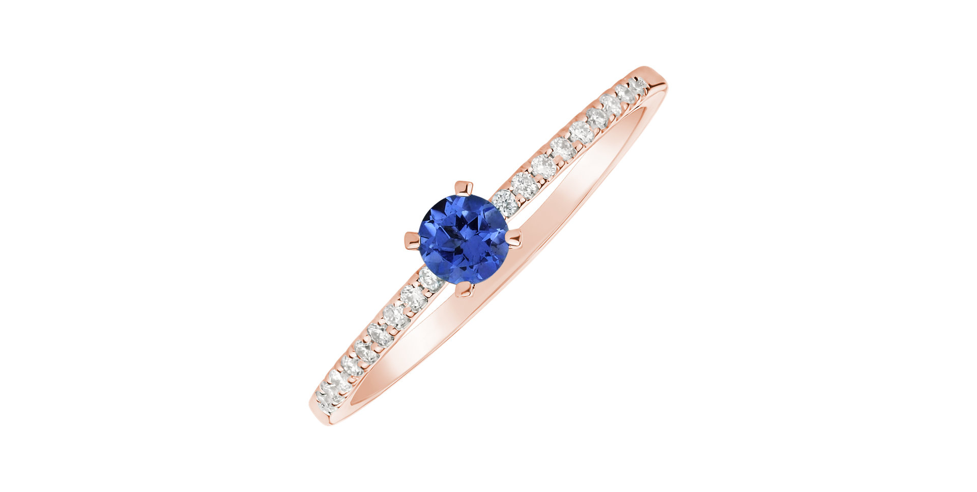 Prsten s tanzanitem a diamanty Gem Simplicity
