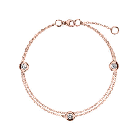 Náramek s diamanty Triple Dots