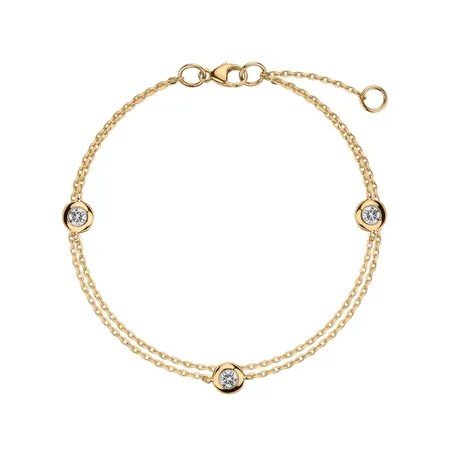Náramek s diamanty Triple Dots