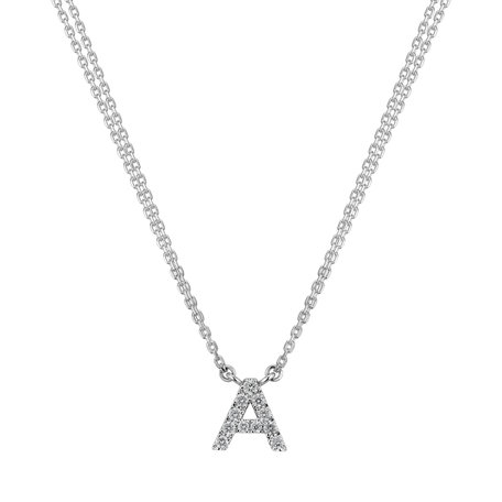 Náhrdelník s diamanty Shiny Alphabet