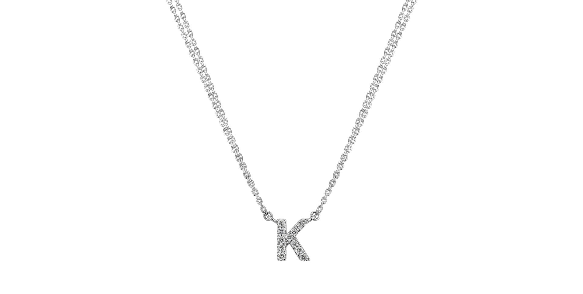 Náhrdelník s diamanty Shiny Alphabet