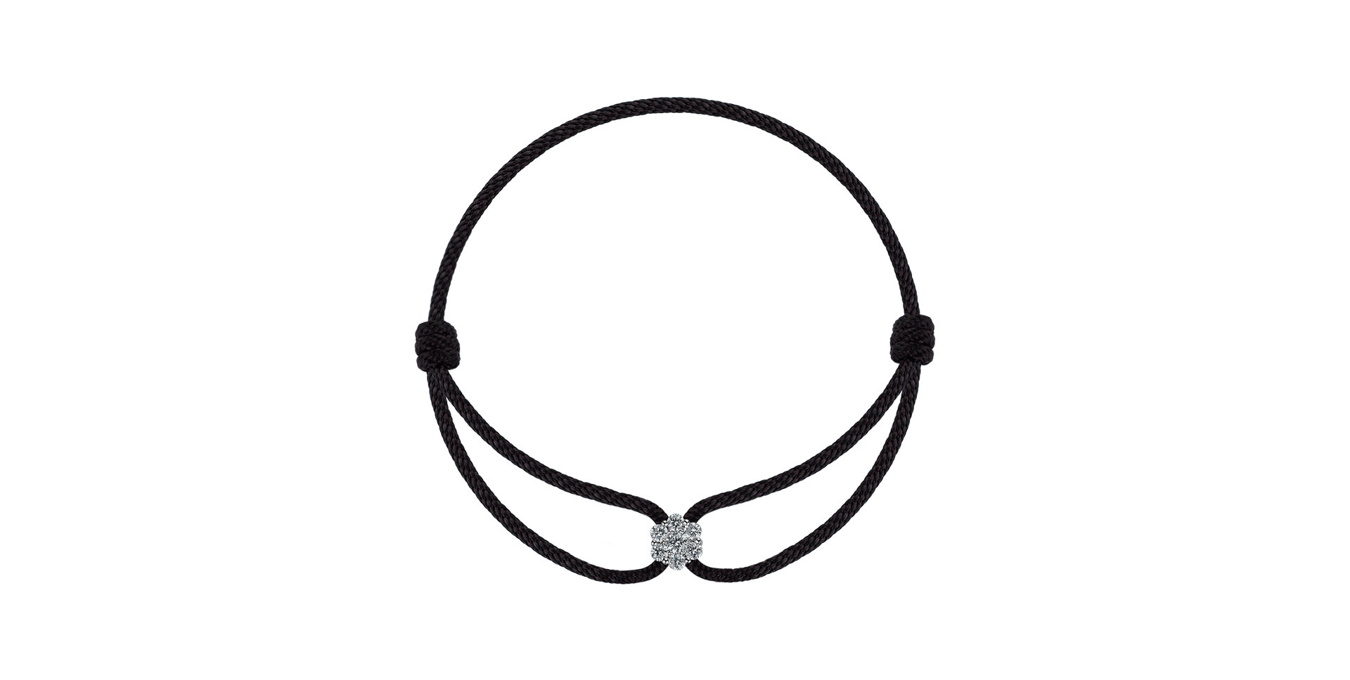 Diamantový náramek se šňůrkou Shining Light