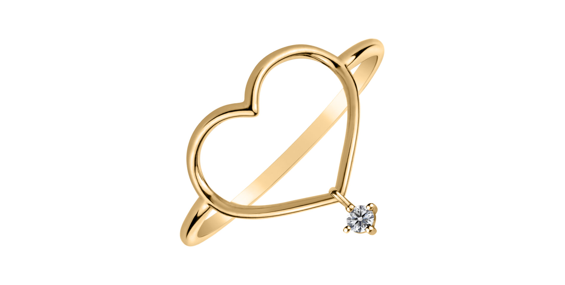 Prsten s diamantem Mellow Heart