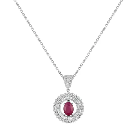 Přívěs s rubínem a diamanty Miracle Flame