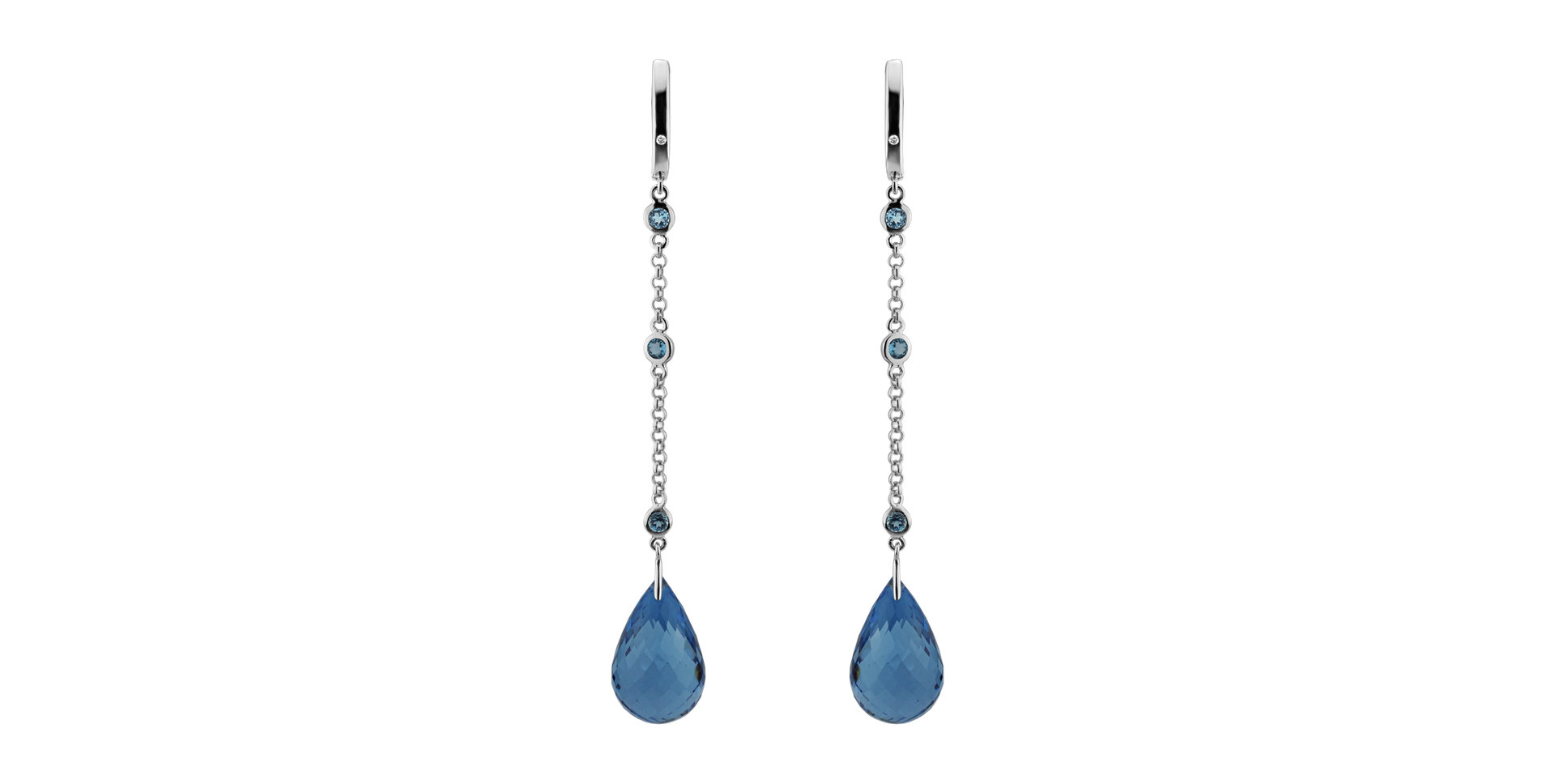 Náušnice s topazy a diamanty Tarquinia