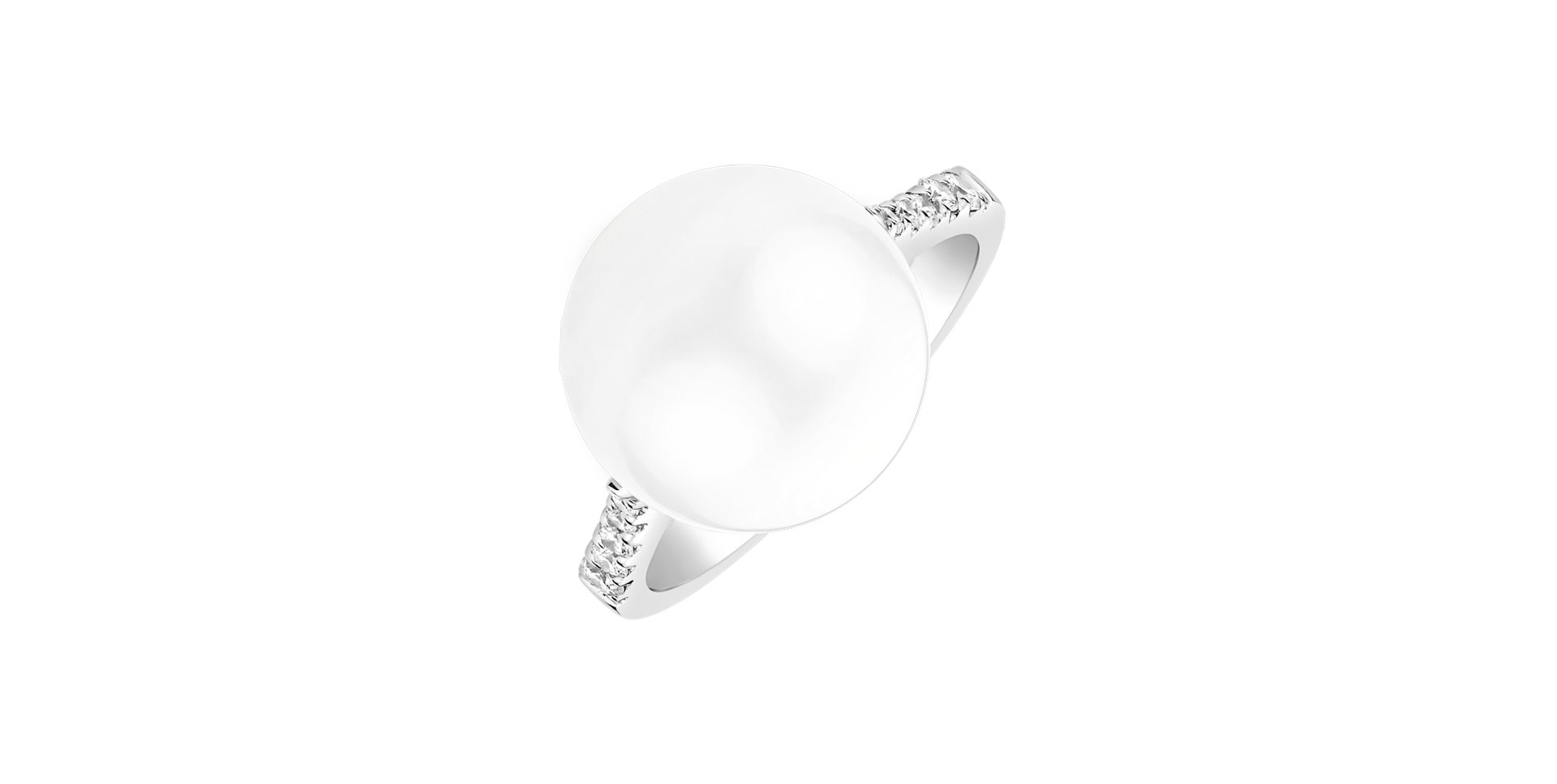 Prsten s perlou a diamanty Marielle
