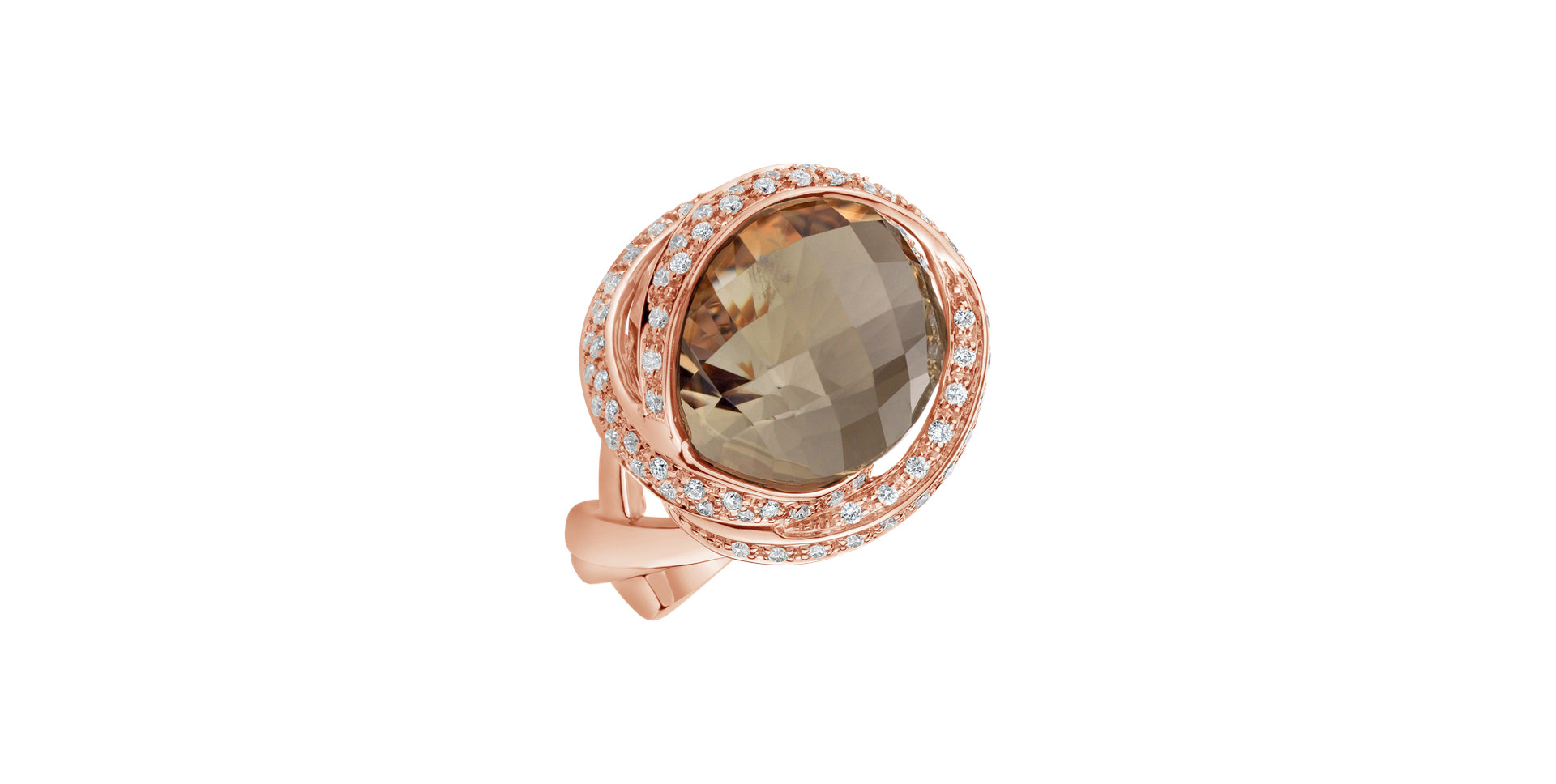 Prsten s quartzem diamanty Alchymy Glamour