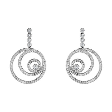 Náušnice s diamanty Noble Spiral