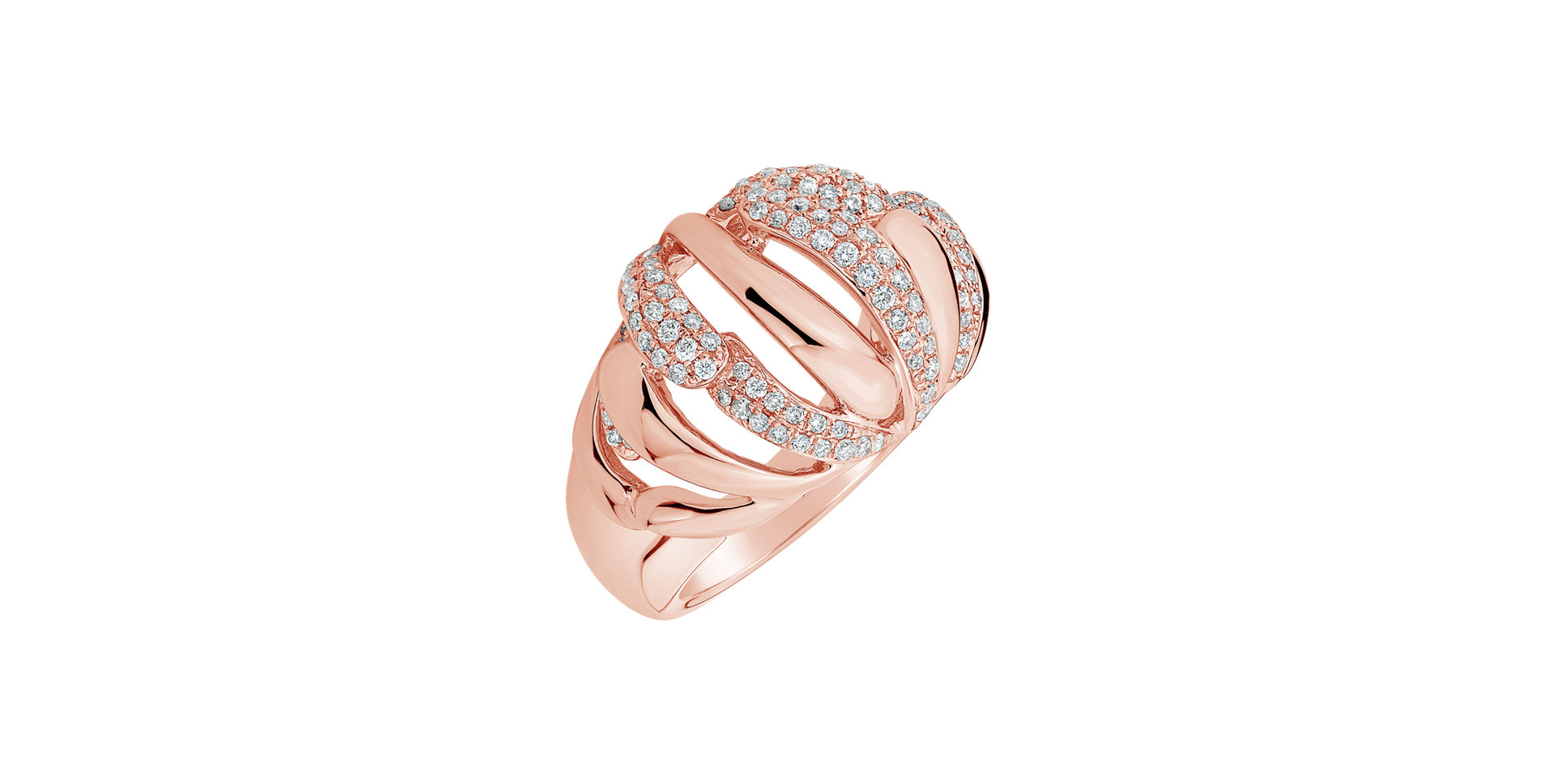 Prsten s diamanty Pink Rosemary