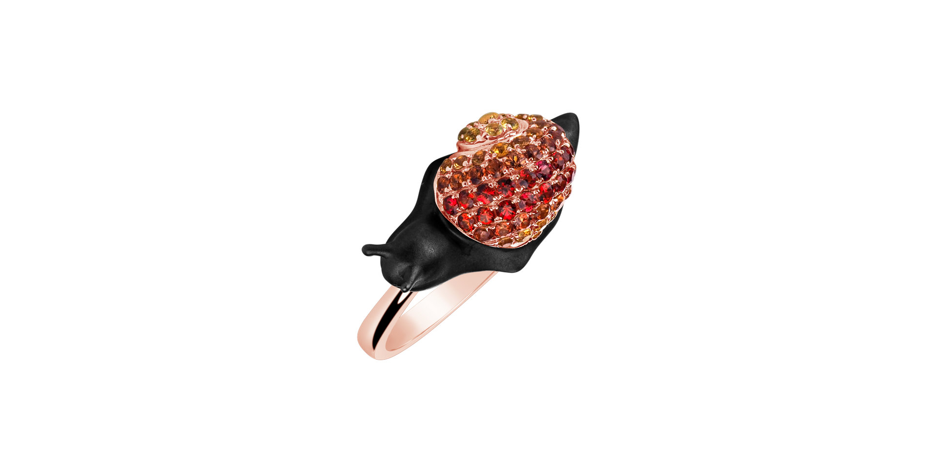 Prsten se safíry Luxury Snail