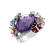 Prsten s ametystem, diamanty a emaily Lilac4