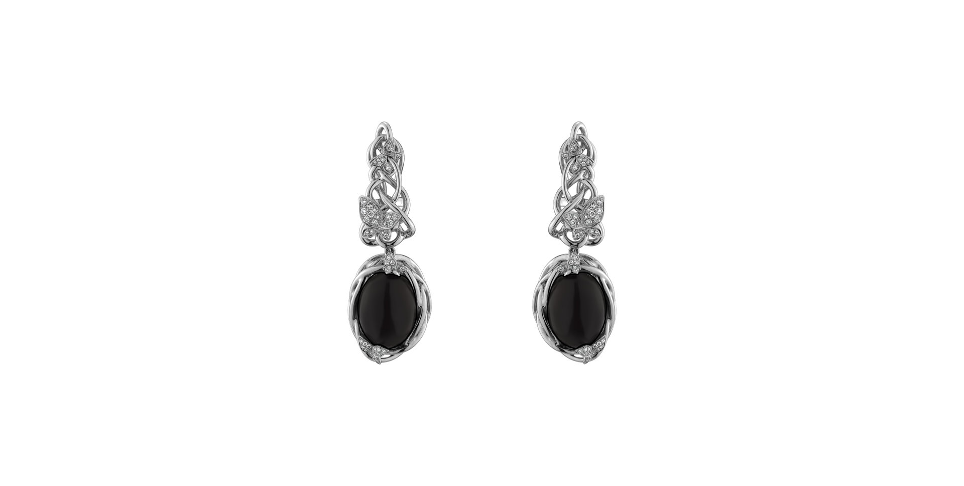 Náušnice s měsíčním kamenem a diamanty Balance Sheet