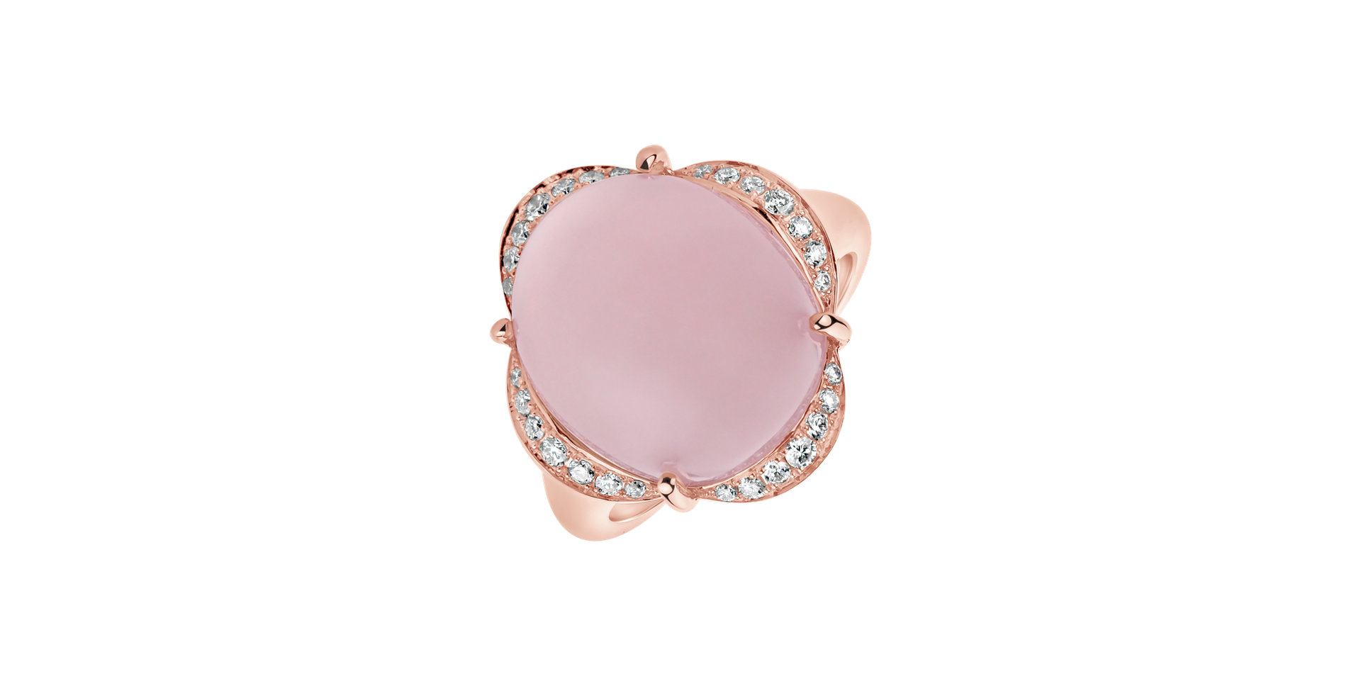 Prsten s růženínem a diamanty Rosa