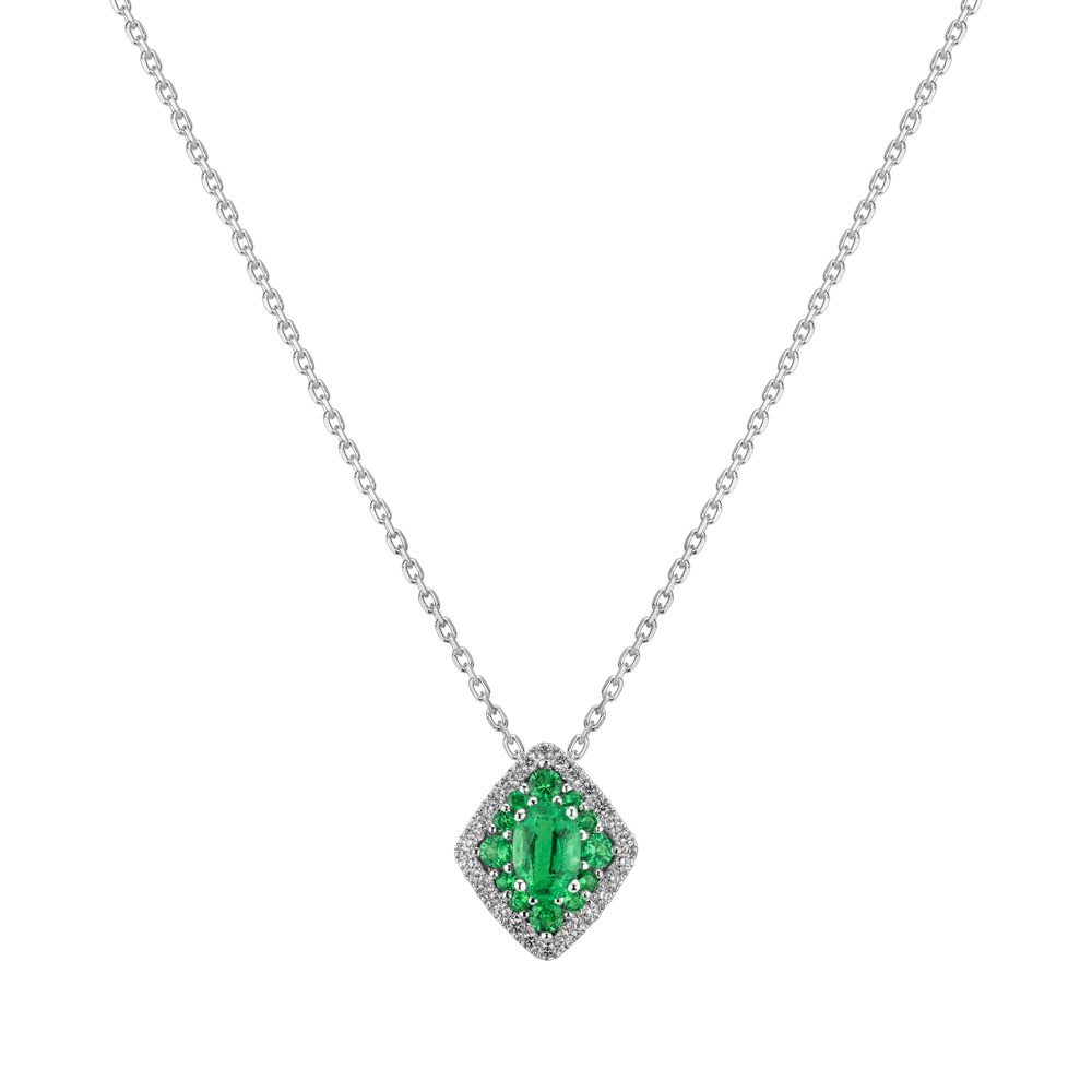 Přívěs s diamanty a smaragdy Dedication of Green | Halada