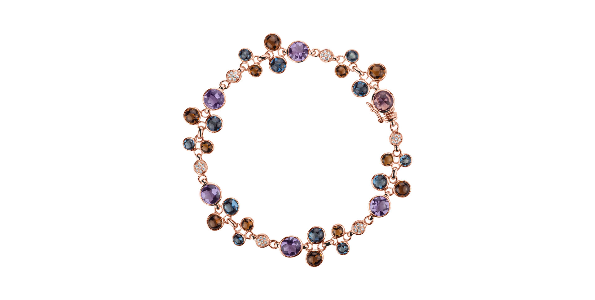 Náramek s diamanty a drahokamy Rainbow Tears