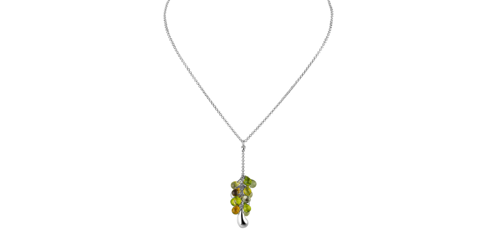 Náhrdelník s diamanty a drahokamy Palmira