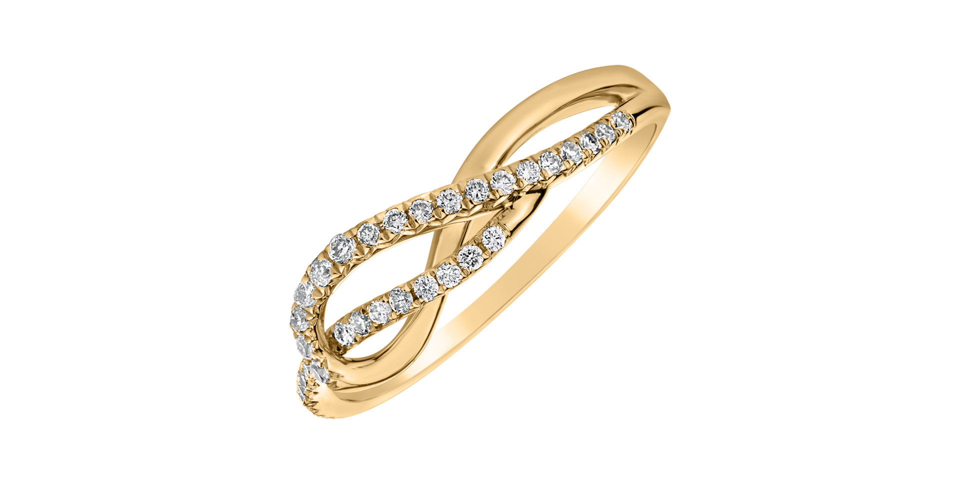 Prsten s diamanty Diamond Ripple