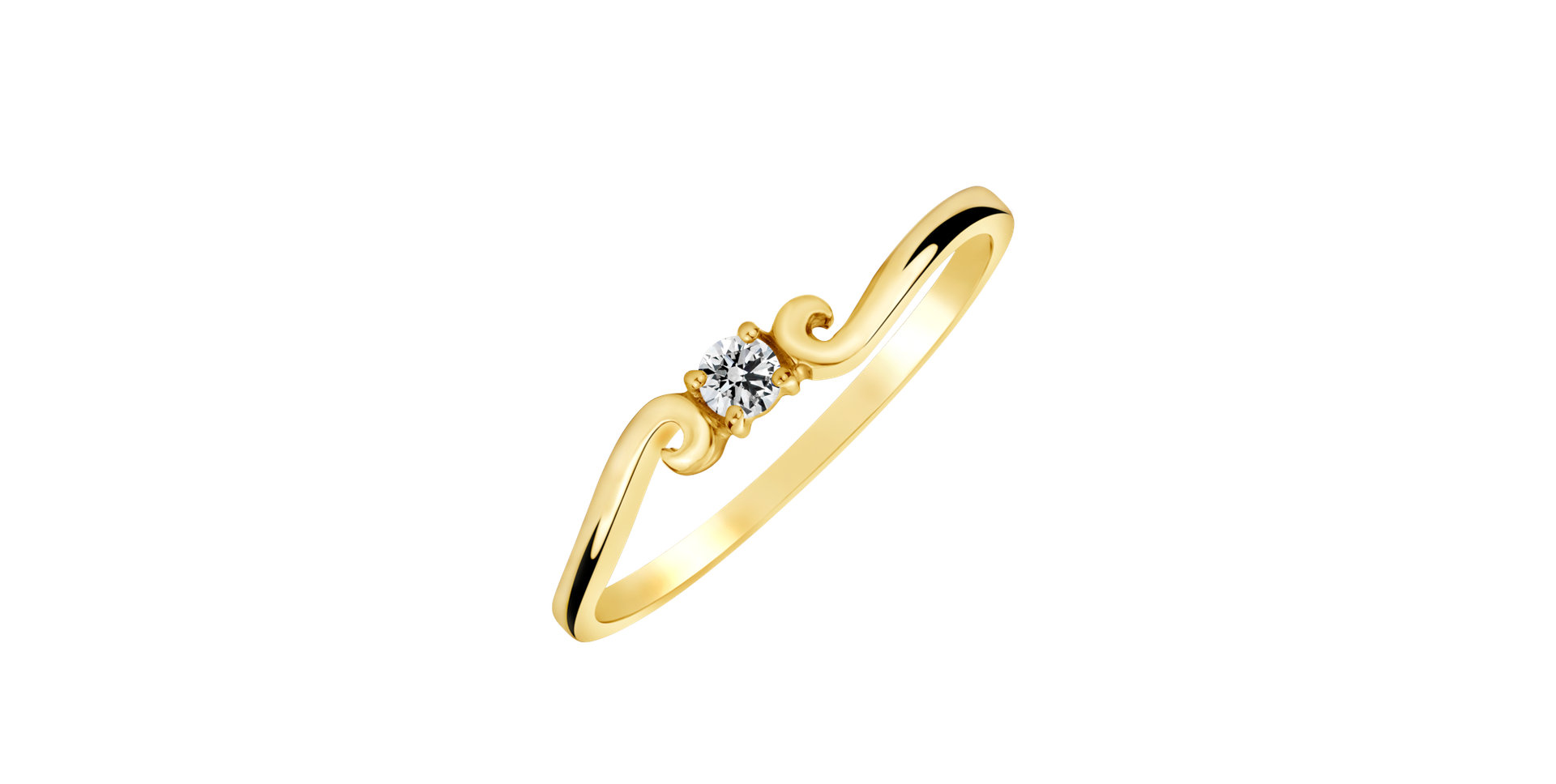 Prsten s diamantem Brocade Love