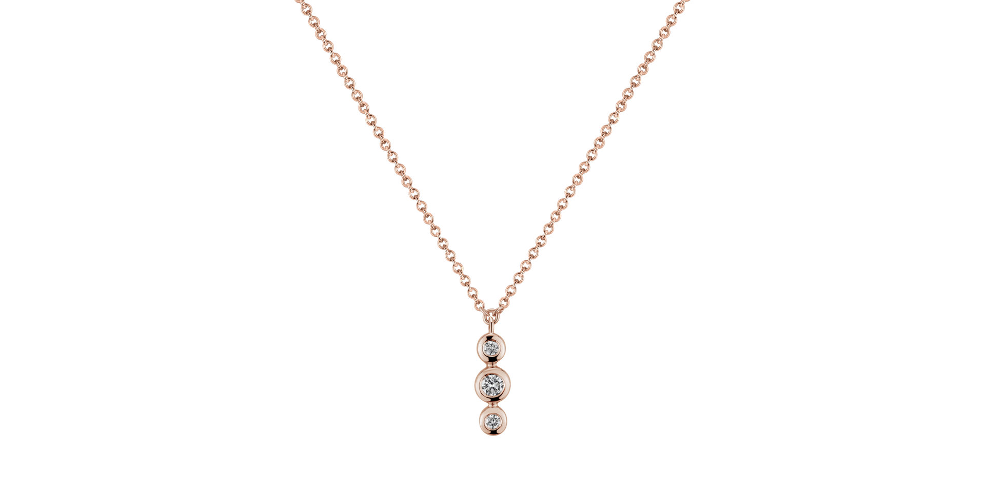 Náhrdelník s diamanty Waterfall Dots