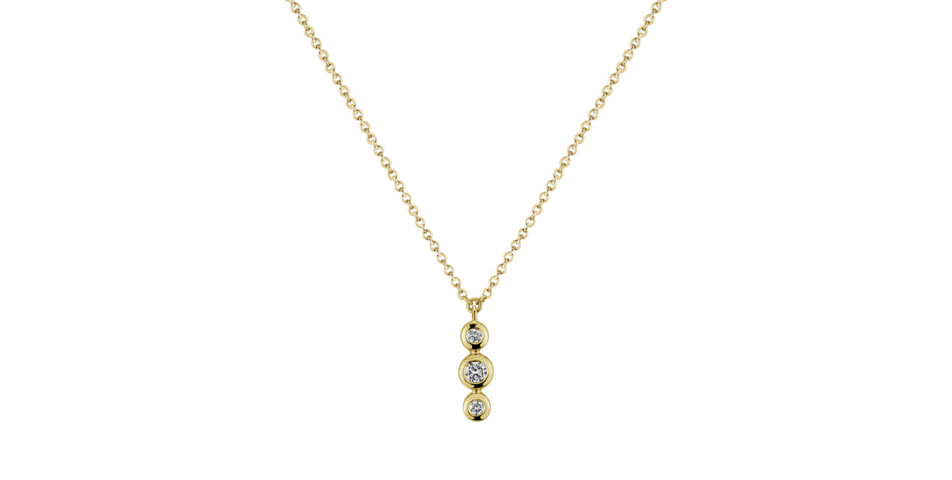 Náhrdelník s diamanty Waterfall Dots