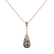 Náhrdelník s černými a bílými diamanty a hnědými Autumn Tear4