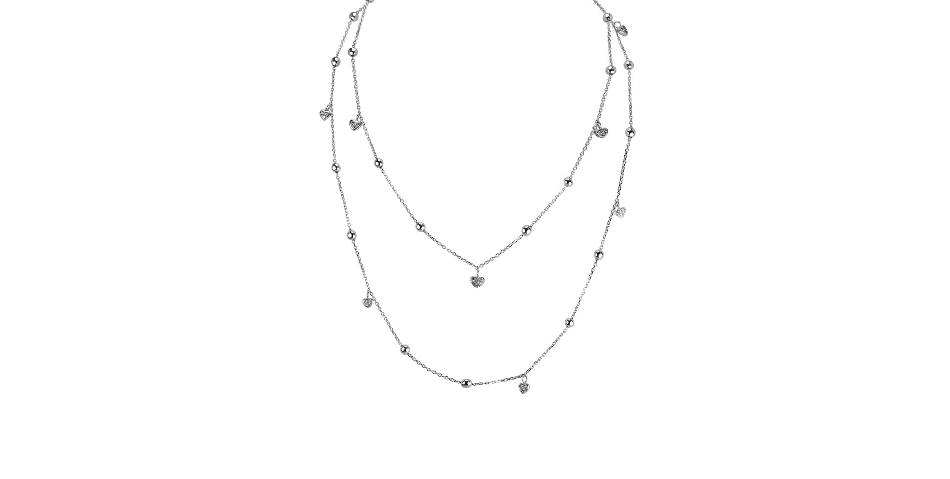 Náhrdelník s diamanty Pristine Heart