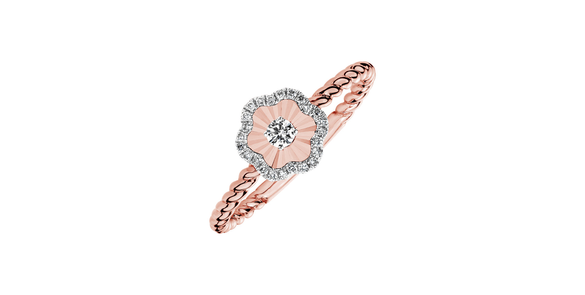 Prsten s diamanty Gold Caress