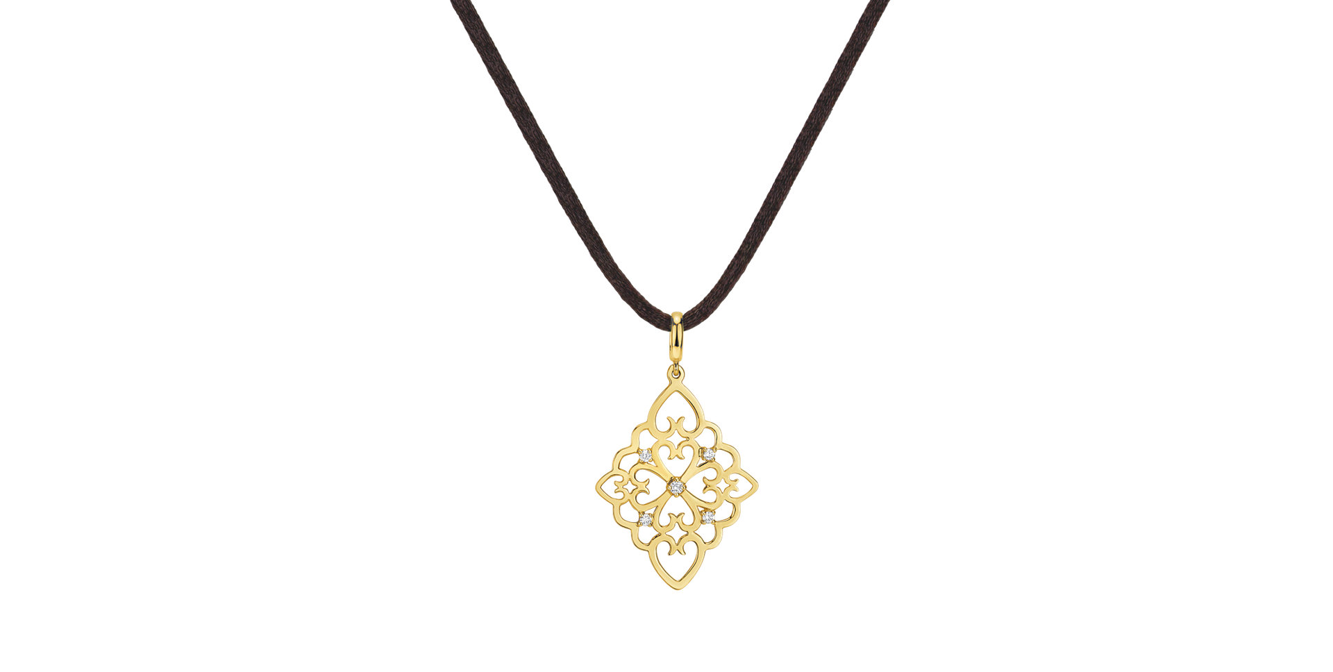 Náhrdelník s diamanty Folk Treasure