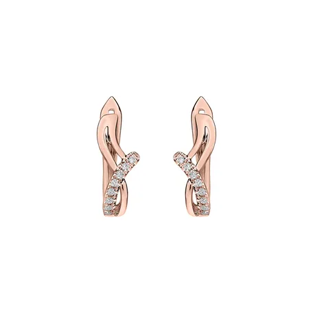 Náušnice s diamanty Elegant Line