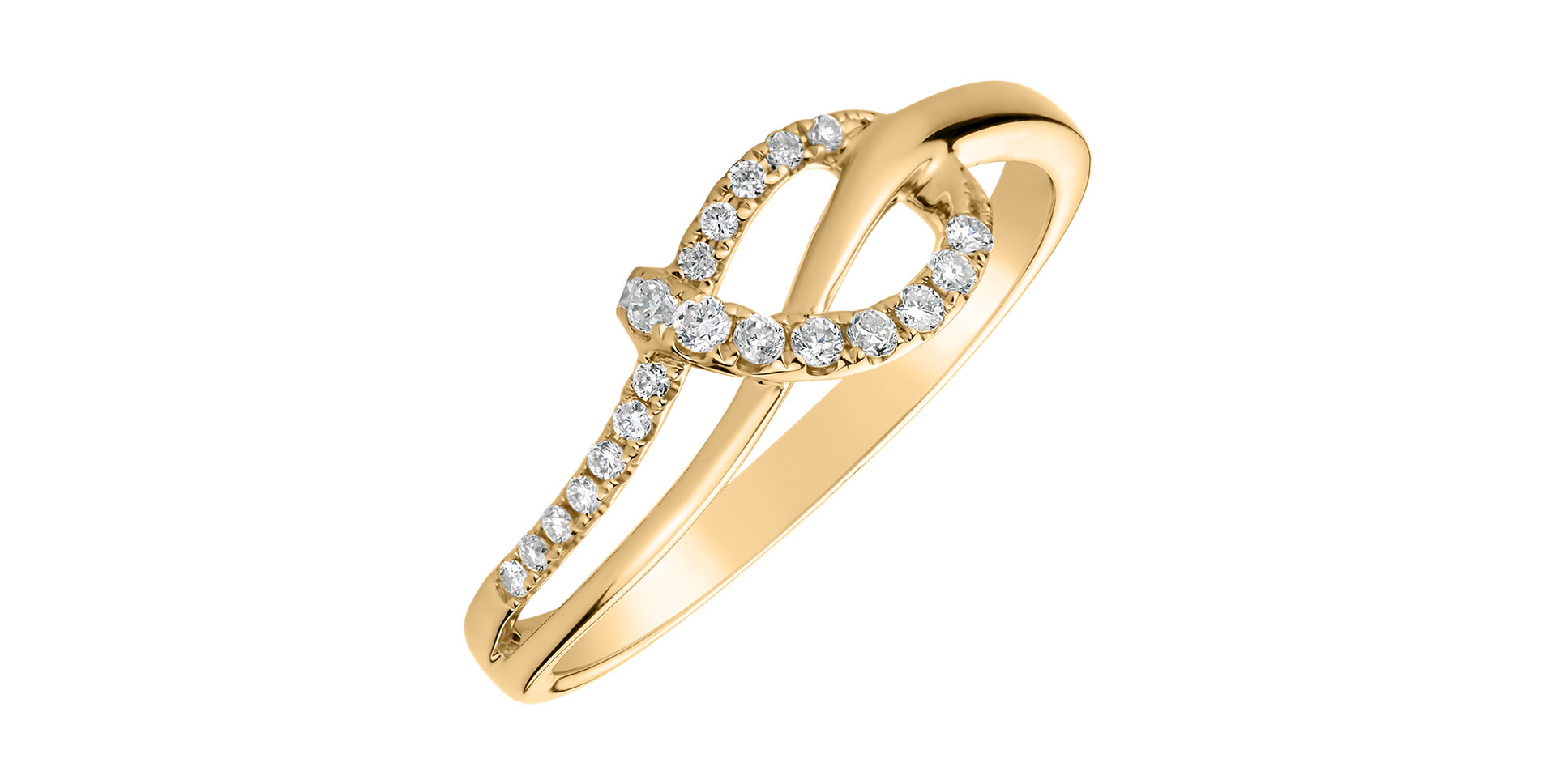 Prsten s diamanty Elegant Knot