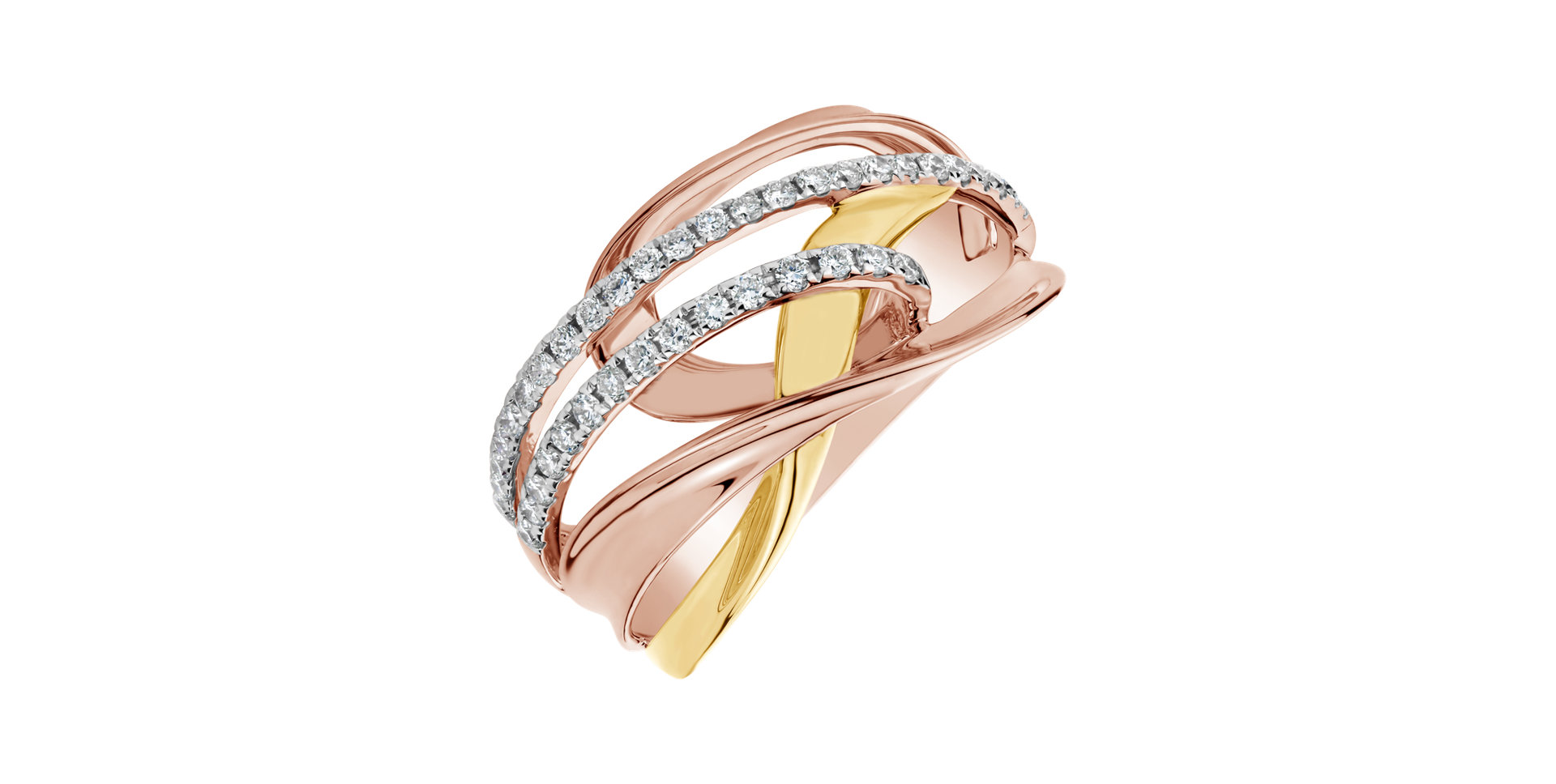 Prsten s diamanty Sparkling Trinity