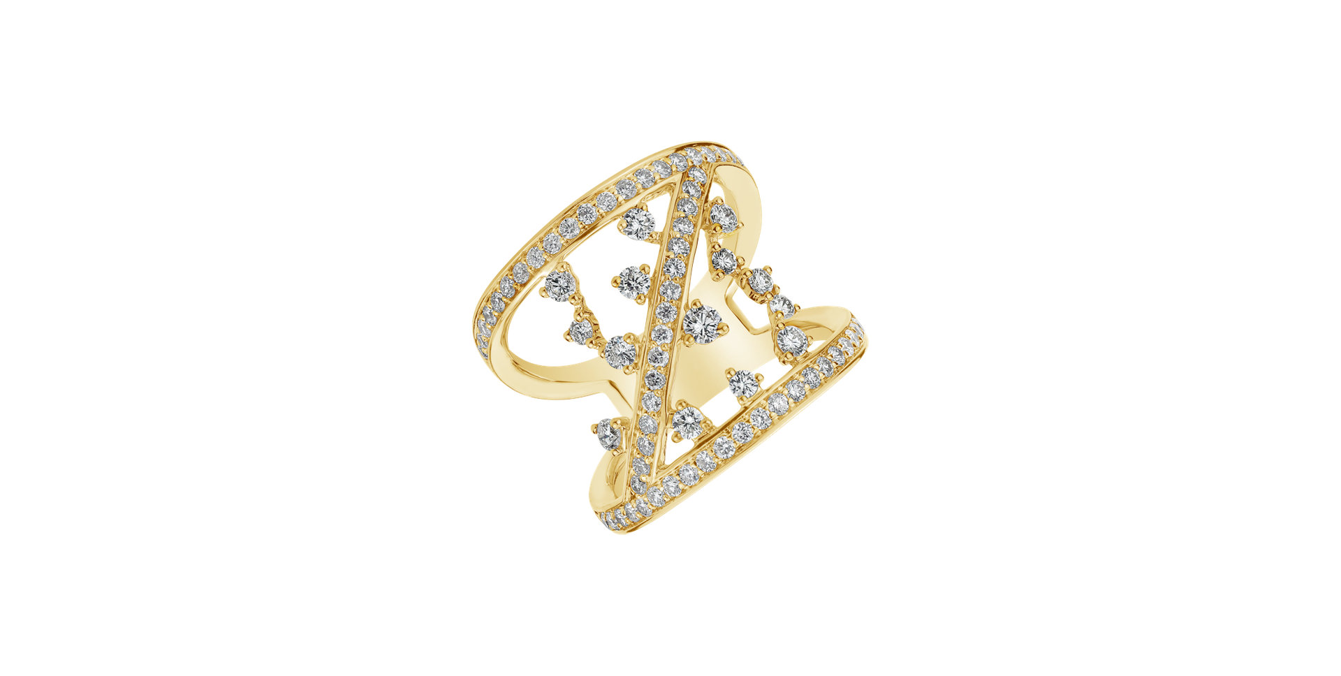 Prsten s diamanty Midnight Goddess