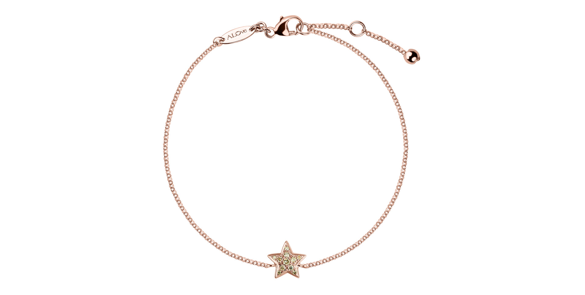 Náramek s hnědými diamanty Night Message