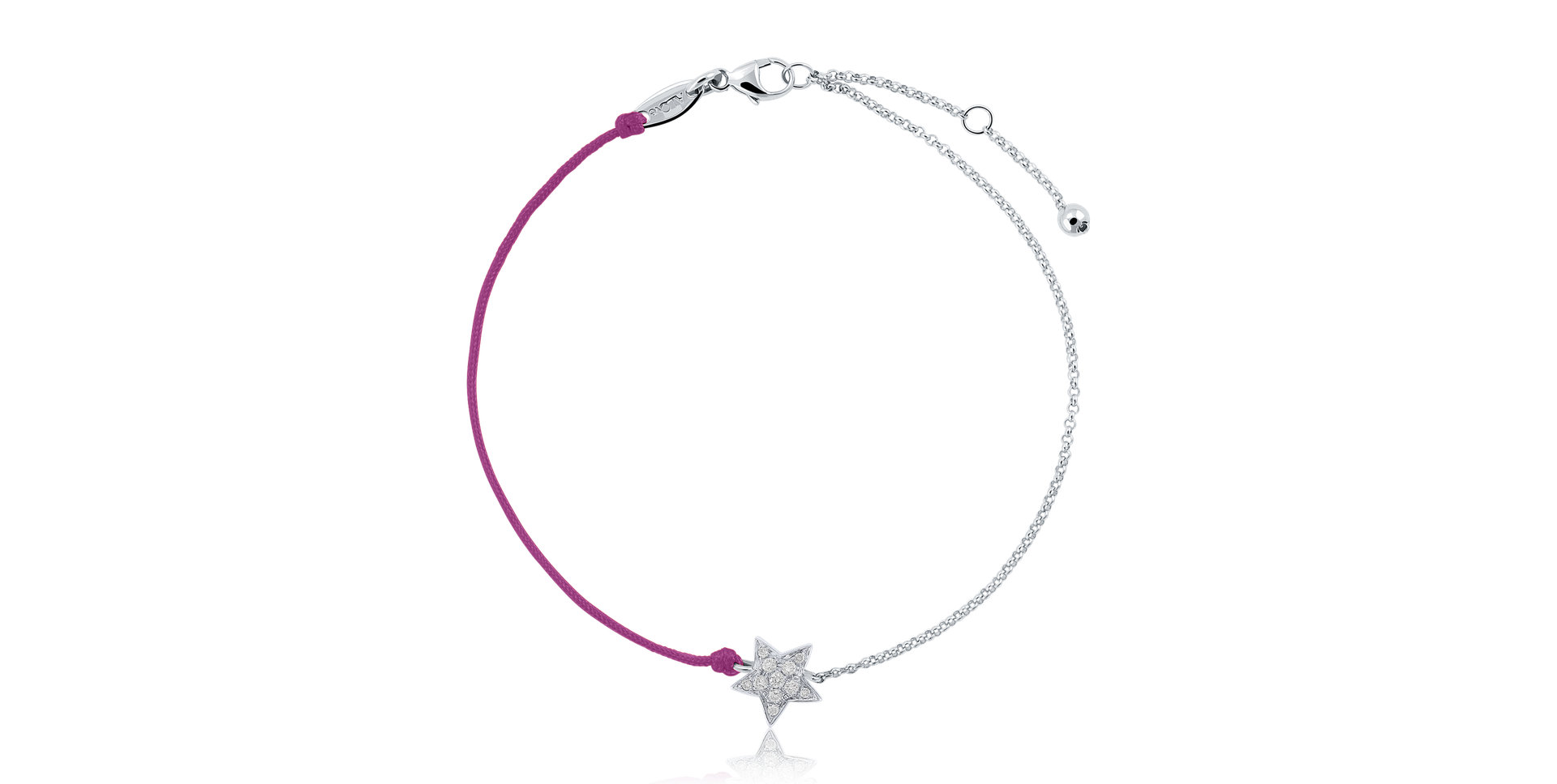 Diamantový náramek se šňůrkou Be a Star