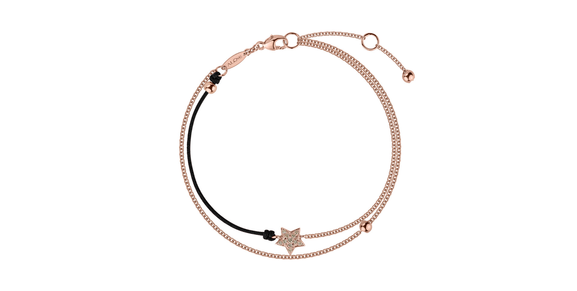 Diamantový náramek se šňůrkou Dream Message