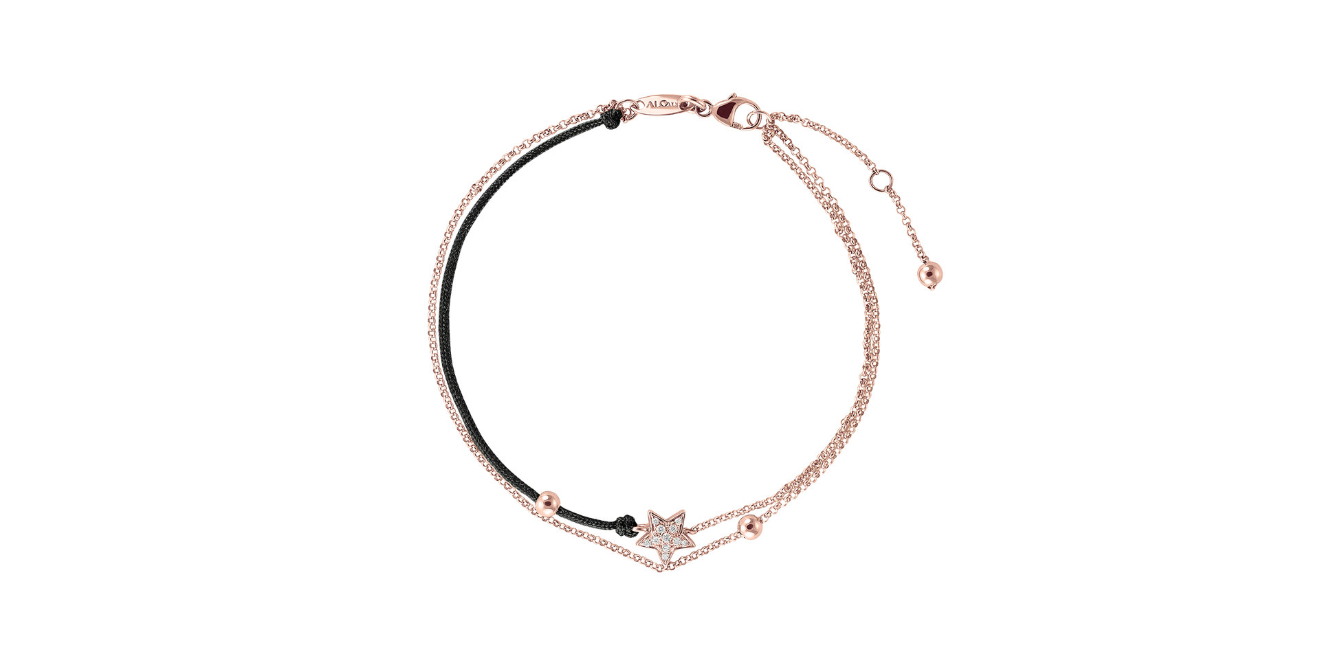 Diamantový náramek se šňůrkou Dream Message