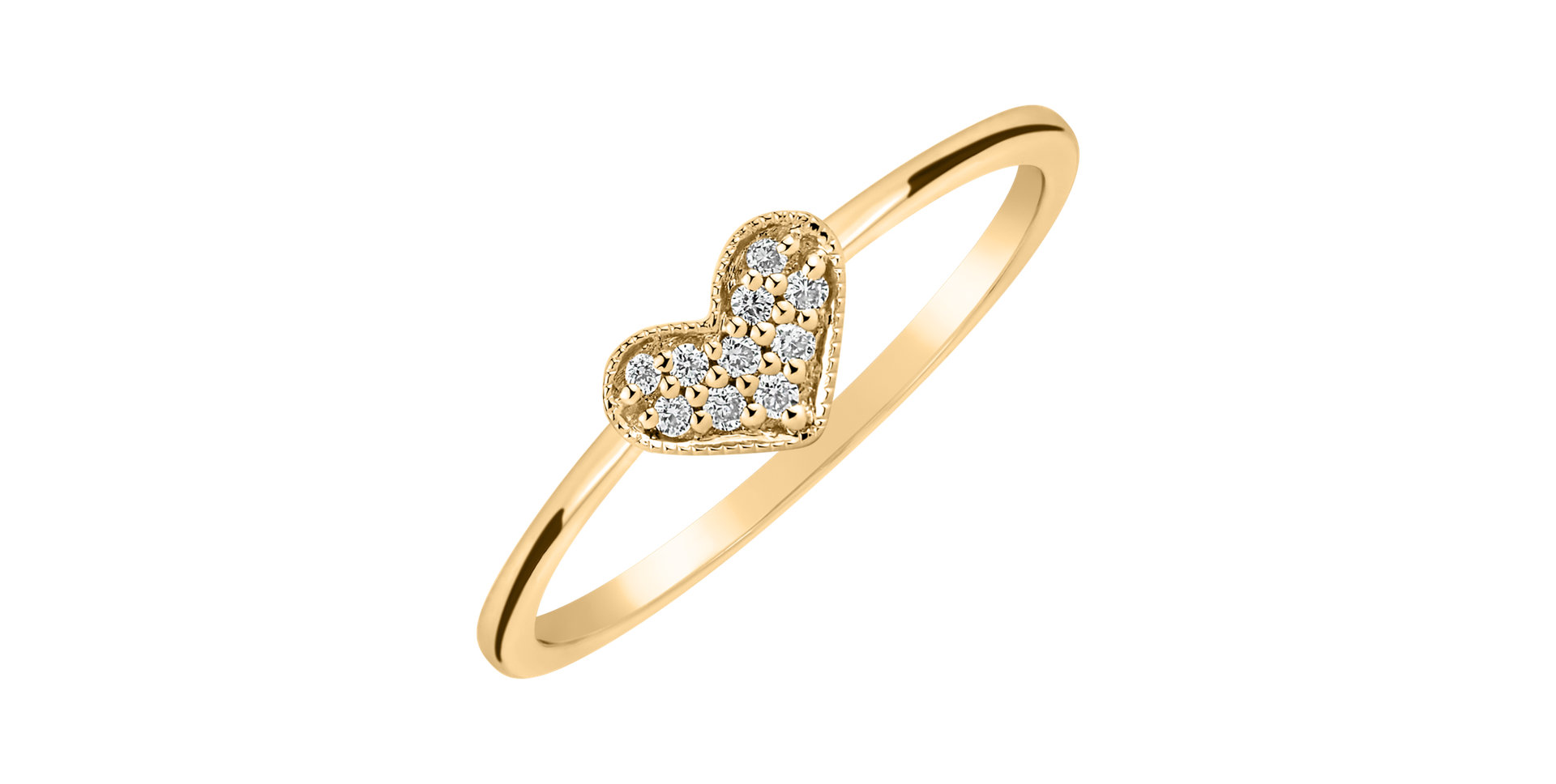 Prsten s diamanty Shiny Heart